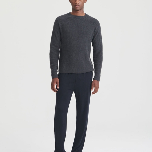 Naadam Cashmere Waffle Knit Sweater Charcoal Grey - Picture 3 of 5